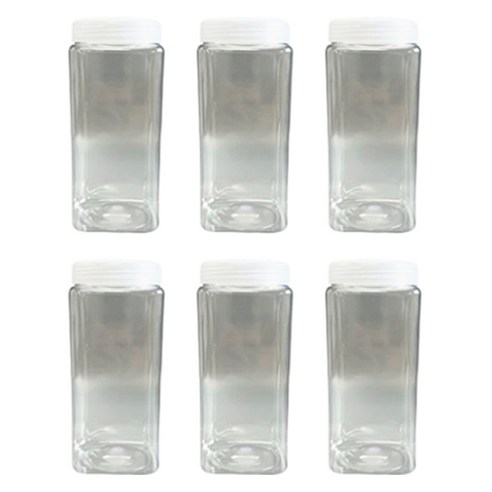 생활을그리다 냉장고저장 pet 공병 사각 1000ml, 6개
