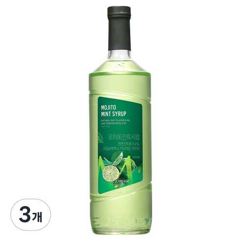 네이쳐티 모히또민트시럽, 3개, 1L