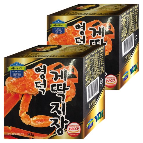 영덕농수산 영덕 게딱지장, 90g, 2개