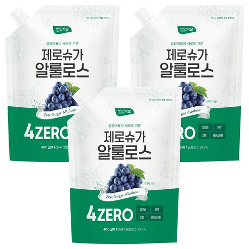 비단식당 제로슈가 알룰로스, 3개, 400g