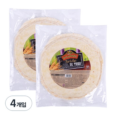라카나스타 미션푸드 밀 또띠아 25cm, 420g, 4개