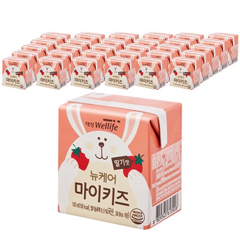 대상웰라이프 뉴케어 마이키즈 딸기맛 어린이영양식, 150ml, 48개