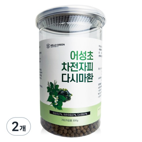 헬로우그린 어성초 차전자피 다시마환, 2개, 300g