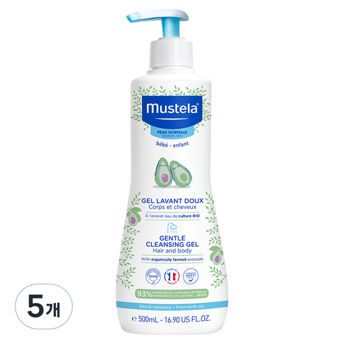 무스텔라 젠틀 클렌징 젤, 500ml, 5개