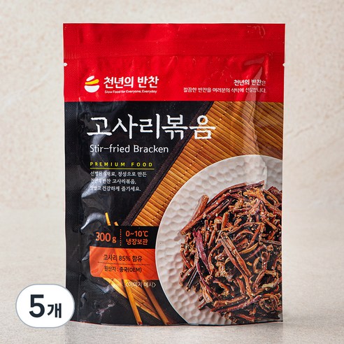 천년의반찬 고사리볶음, 300g, 5개