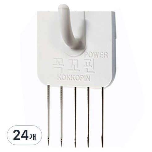 꼭꼬핀 국내 제조 파워 U자형, 화이트, 24개