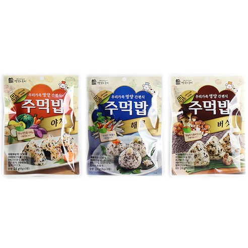 맛있는풍경 주먹밥 야채 + 버섯 + 해물, 1세트, 24g