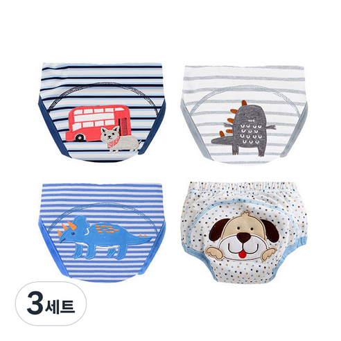 엠케이 순면 배변훈련팬티 4종 세트 남아, 랜덤 발송, 3세트
