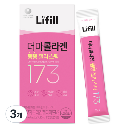 라이필 더마콜라겐 탱탱 젤리 스틱 12p, 240g, 3개
