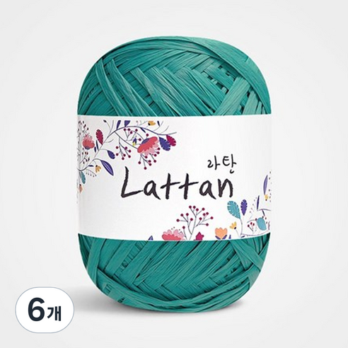 yarna 라탄 라피아 뜨개실 40g, 18번 무광, 6개
