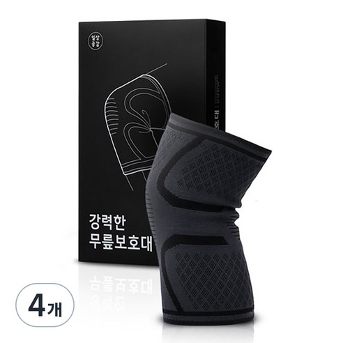일상공감 강력한 무릎보호대 블랙, 4개