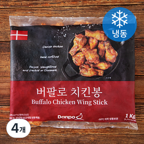 덴포 버팔로 치킨봉 (냉동), 1kg, 4개