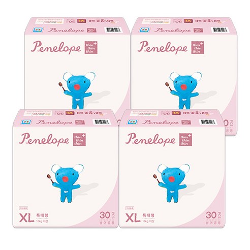페넬로페 씬씬씬 플러스 밴드형 기저귀 특대형 5단계 11kg~, 120매, 특대