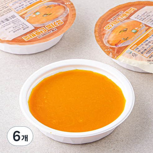 섬죽 유기농 인증 단호박죽, 180g, 6개