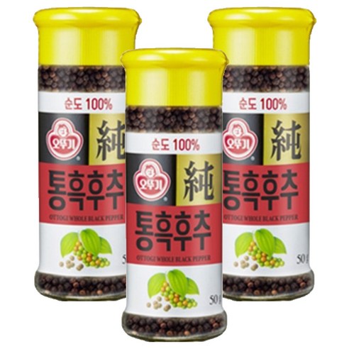 오뚜기 통흑후추, 50g, 3개
