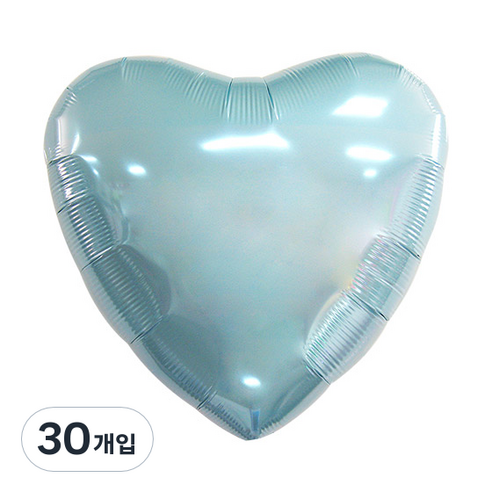 파티팡 하트은박 풍선 46cm, 파스텔블루, 30개입