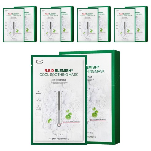 닥터지 레드 블레미쉬 쿨 수딩 마스크, 10개입, 5개