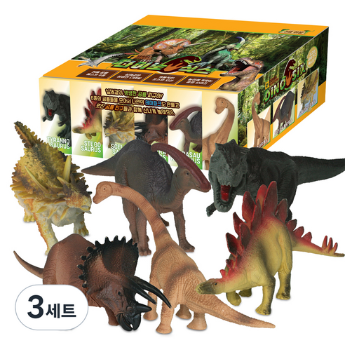 오즈토이 테라어드벤처 다이노식스 공룡 피규어 6종 세트, 3세트