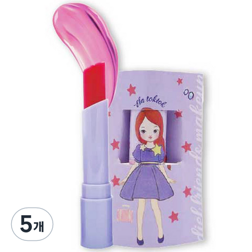 디엘프렌즈 어린이 립틴트밤, 엘라톡톡, 5개
