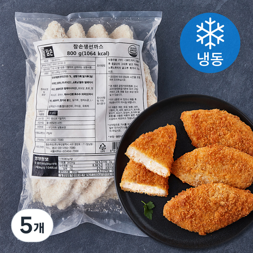 참손 생선까스 10개입 (냉동), 800g, 5개