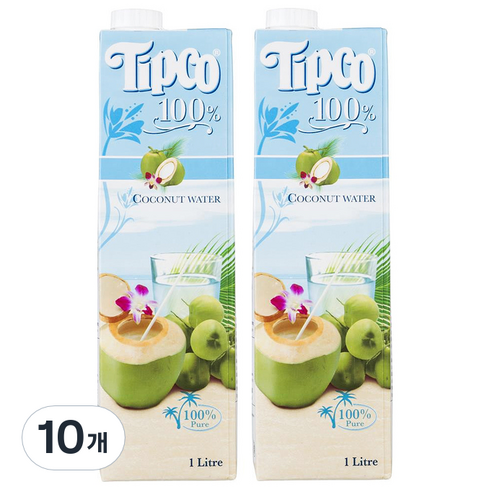 팁코 코코넛워터, 1L, 10개