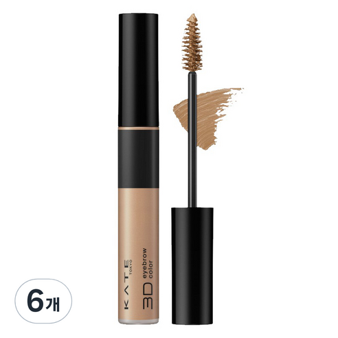 케이트 3D 아이브로우 컬러 Z 6.3g, BR-2 라이트브라운, 6개