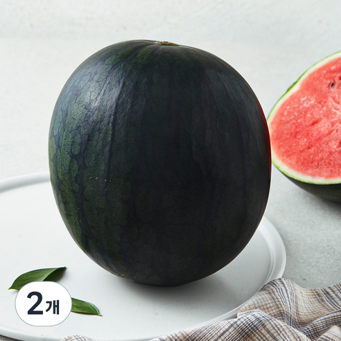 한반도 까망 애플수박, 3kg 미만, 2개