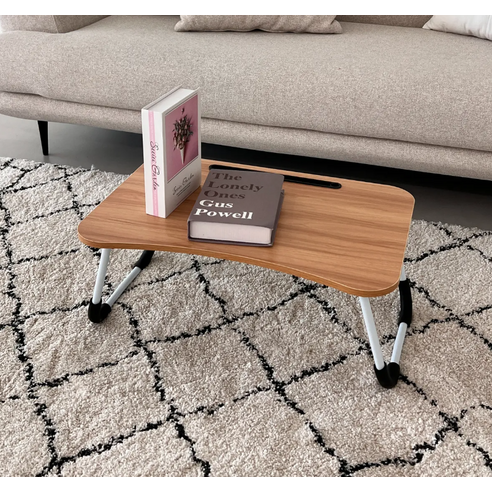 침대 위 작은 카페, 오브민 라운딩 베드 트레이로 편안함을 더하세요!