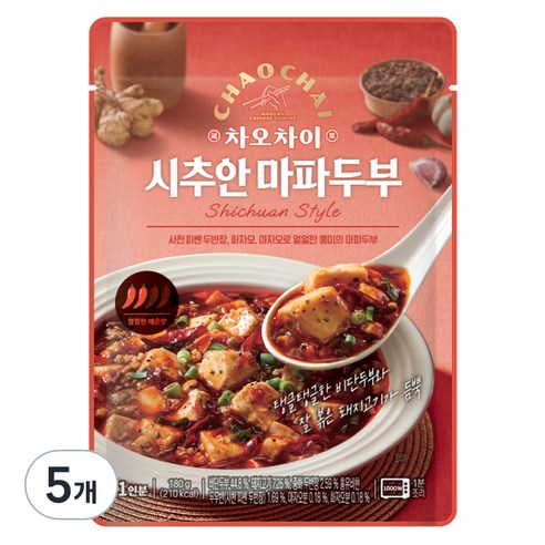 차오차이 시추안 마파두부, 180g, 5개