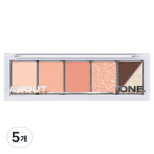 어바웃톤 리턴 투 베이직 섀도우 팔레트, 08 피치 브리즈, 5개