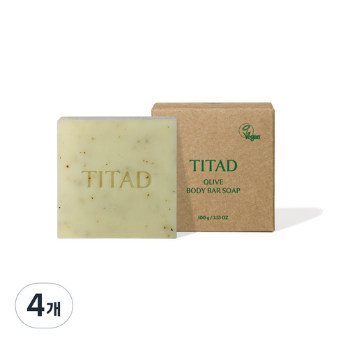티타드 올리브 바디바 비누, 100g, 4개