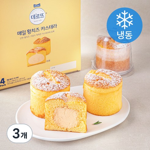 데르뜨 매일 황치즈 카스테라 4개입 (냉동), 3개, 440g