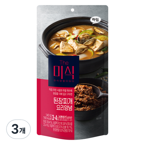 더미식 된장찌개 양념, 140g, 3개