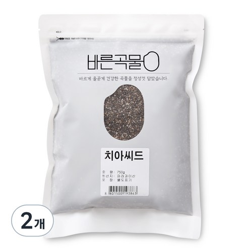 바른곡물 치아씨드, 750g, 2개
