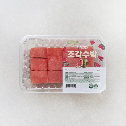 [로켓프레시] 올바른과일 조각수박, 1개, 1kg