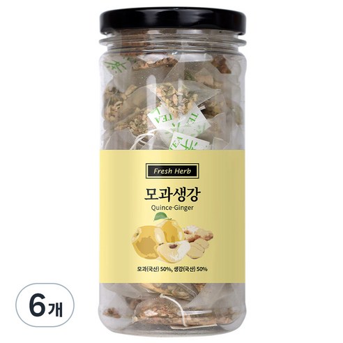 신선약초 모과생강차 삼각티백, 1g, 20개입, 6개