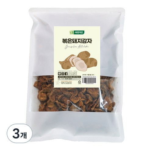 자연지인 국내산 볶은 돼지감자 차, 600g, 3개