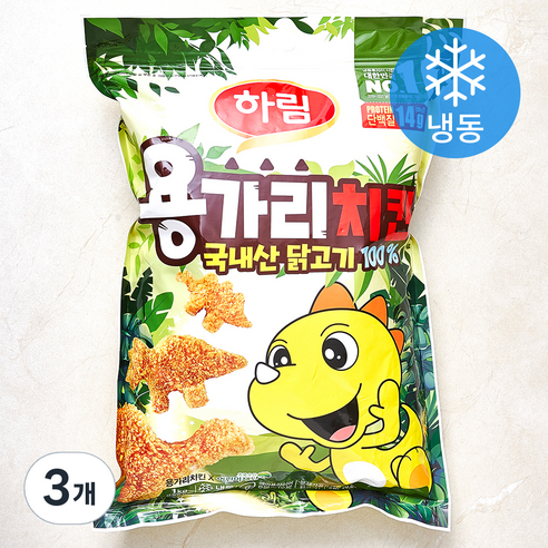 하림 용가리 치킨 (냉동), 1kg, 3개