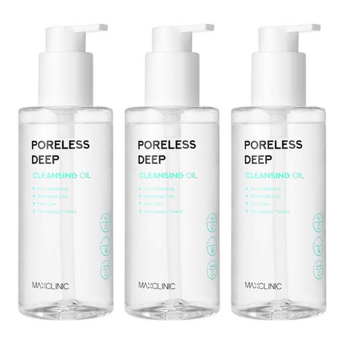 맥스클리닉 포어리스 딥 클렌징 오일, 3개, 200ml
