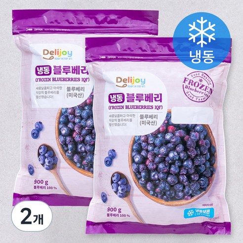 딜리조이 냉동 블루베리, 900g, 2개 900g × 2개 섬네일