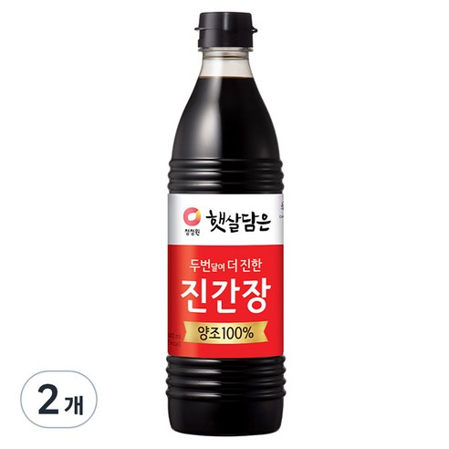 청정원 두번달여 더 진한 진간장, 840ml, 2개