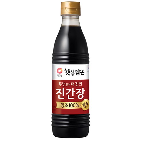 대상 청정원 두번 달여 더 진한 진간장, 500ml, 1개