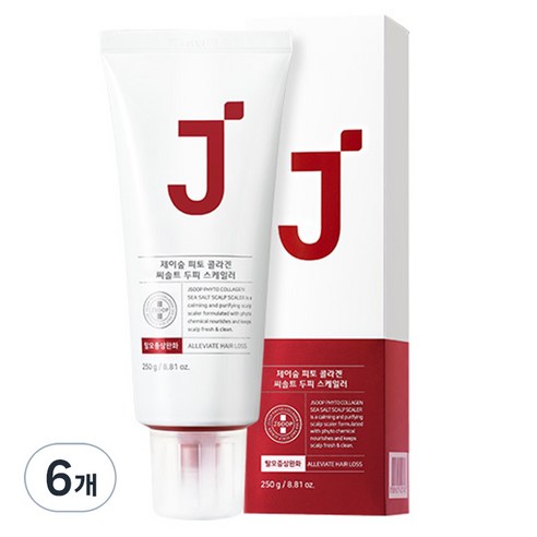 제이숲 피토 콜라겐 씨솔트 두피 스케일러, 250g, 6개