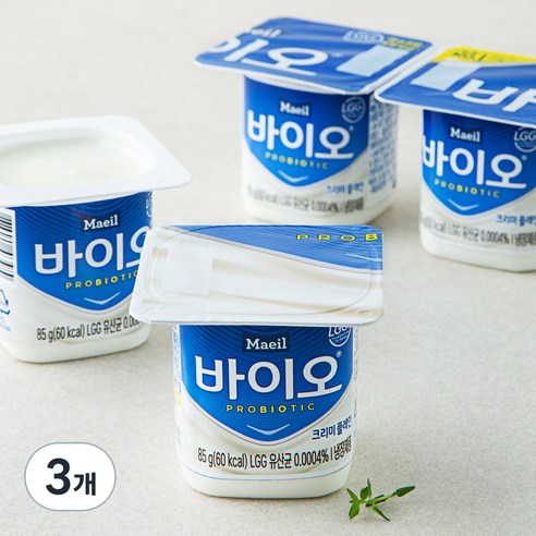 매일바이오 크리미 플레인, 85g, 4개입, 3개
