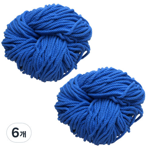태광 마크라메 실 60합 4mm, 11 블루, 6개