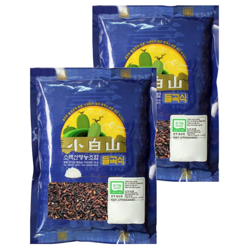소백산영농조합 유기농 발아 찰흑미, 500g, 2개