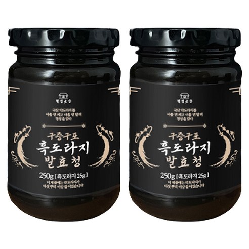 웰빙곳간 구증구포 흑도라지 발효청, 250g, 2개