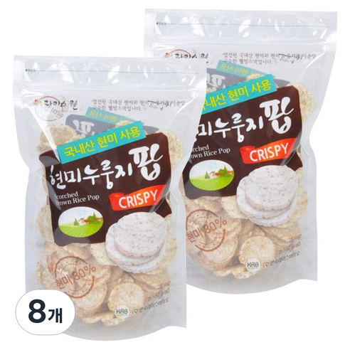 라이스웰 현미 누룽지팝, 120g, 8개