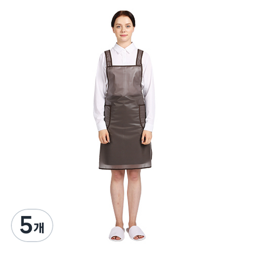 웰프런 메쉬 방수앞치마 H형 소, 브라운, 5개