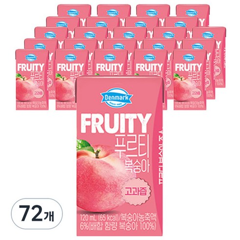 동원 푸르티 복숭아 과즙 주스, 120ml, 72개